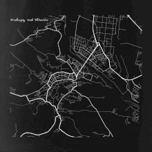 Černobílá mapa Kralupy nad Vltavou