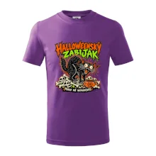 Halloweenský černý kocour čeká na podrbání