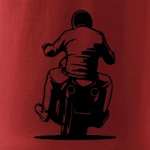 Motorkář na zádech - chopper