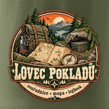 Lovec pokladů vintage horský odznak