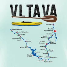 Mapa řeky Vltavy
