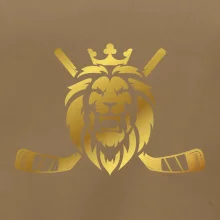 Lev s hokejkami - zlatý potisk