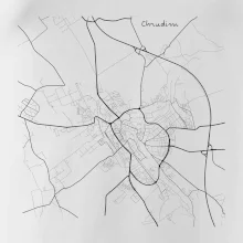 Černobílá mapa Chrudim