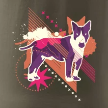 Pes abstrakce fialový