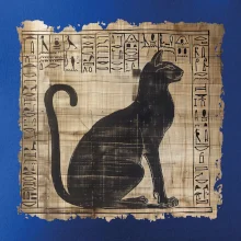 Egyptské hieroglyfy kočka