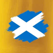 Skotská vlajka kreslená štetcem