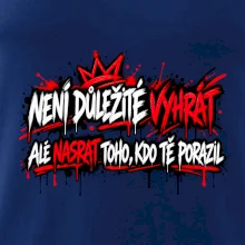 Není důležité vyhrát - pouliční graffiti s červenými tahy