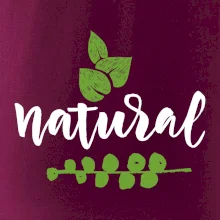 Natural - nápis v listech
