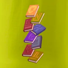 Knihomol letící knihy