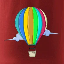 Horkovzdušný balon v oblacích