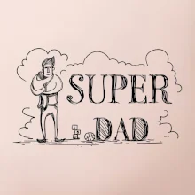 Kreslený nápis super dad