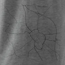 Černobílá mapa Chrudim