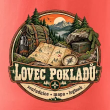 Lovec pokladů vintage horský odznak