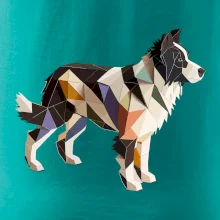 Border colie slepená z papíru