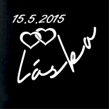 Mikina láska s datumem na rukávu