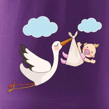 Čáp čekáme miminko - holka