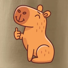 Kapybara s palcem nahoru