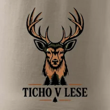 Ticho v lese jelení minimalistický motiv