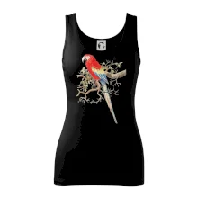 Papoušek na listnatém stromě