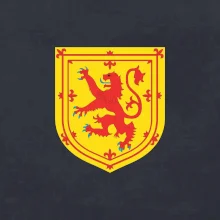 Skotský lev na hrudi