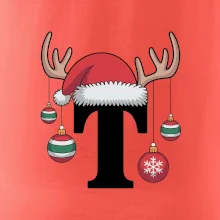 Vanoční rodinná trička - písmeno a čepice