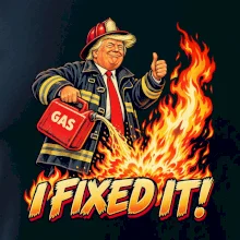 Donald Trump jako hasič I fixed it
