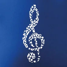 Houslový klíč z not