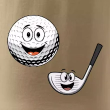 Parové triko - Golfová hůl a míček