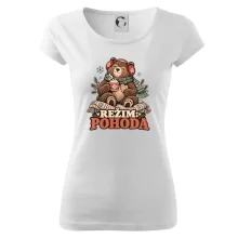 Rodinná vánoční trička - Režim pohoda zimní medvědice máma