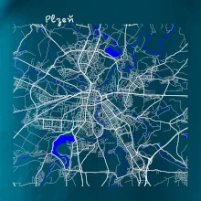 Plzeň mapa s vodními toky