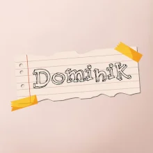 Papírek se jmenovkou - vlastní jméno