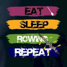Eat sleep rowing repeat barevné