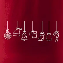 Rodinná vánoční trička  - Vánoční ozdoby na provázku