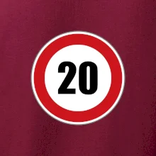 Dopravní značka - omezení rychlosti 20