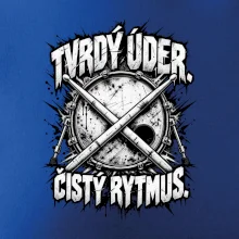 Tvrdý úder čistý rytmus - černobílé zkřížené paličky