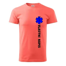 Hvězda života - vlastní nápis vpředu a vzadu