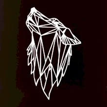 Geometrie - vlk - vyjící