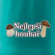 Nejlepší houbař - nápis s houbama