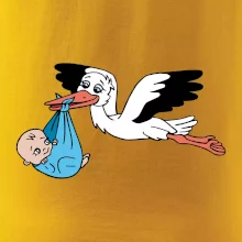 Čáp a miminko - kluk (Hana-creative)