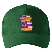 Knihomol stojící knihy