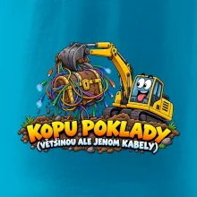 Bagrista kope poklady a kabely