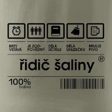 Čárový kód - řidič šaliny