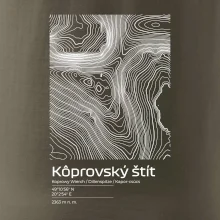 Kôprovský štít - vrstevnice v obdélníku