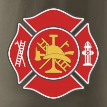 Fire department logo červené