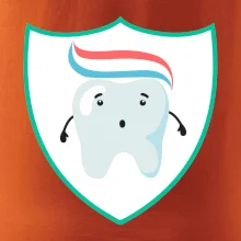 Zoubek na prsu - zubní pasta