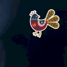 Folklor na prsu slepice