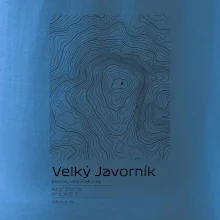 Velký Javorník - vrstevnice v obdélníku