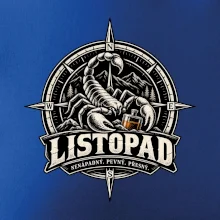 Listopadový štír v kompasu s whisky
