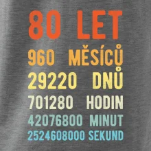 Narozeniny 80 přepočet času