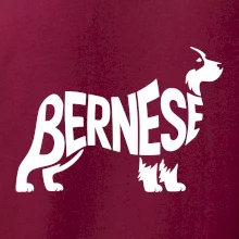 Bernese Mountain Dog nápis v těle